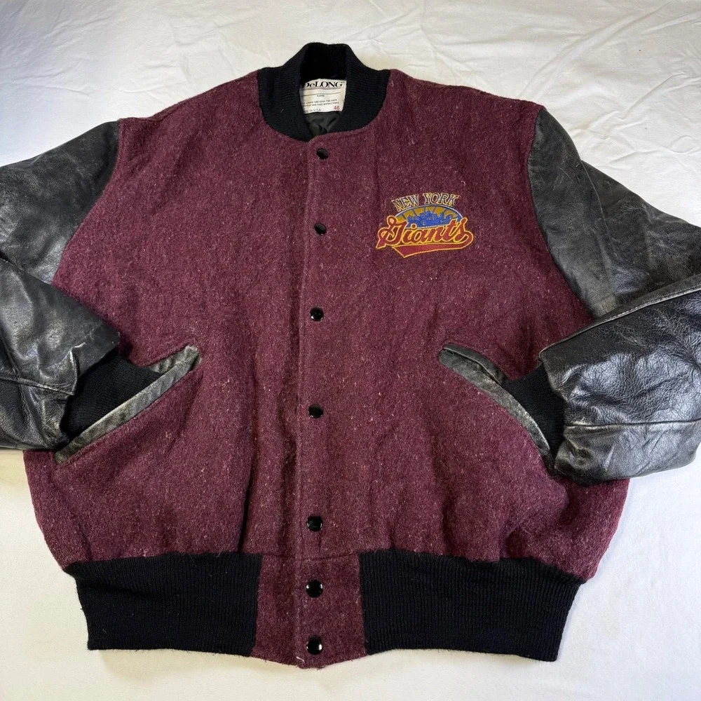 Vintage (90's) DeLong New York Giants Varsity Jacket Men's Size 46 (XL) USA Made
